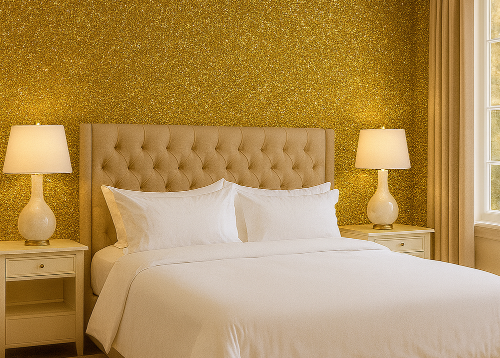 
                  
                    Gold Glitter Wallpaper by the metre - 140cm Wide
                  
                